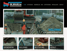 Tablet Screenshot of dewilde-wegenbouw.nl